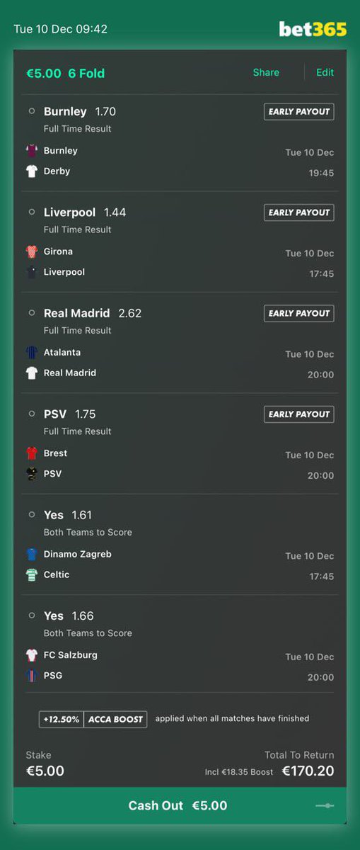 RealOddsMaster's tweet photo. 6-FOLD ACCA from the TG🚨
@ 30.37 Odds
🔗 https://t.co/e6qGmMOlRD
#Telegram #Betting #Tipster #Acca #6Fold #Tips #Bet365 https://t.co/tKSv1O60Ms