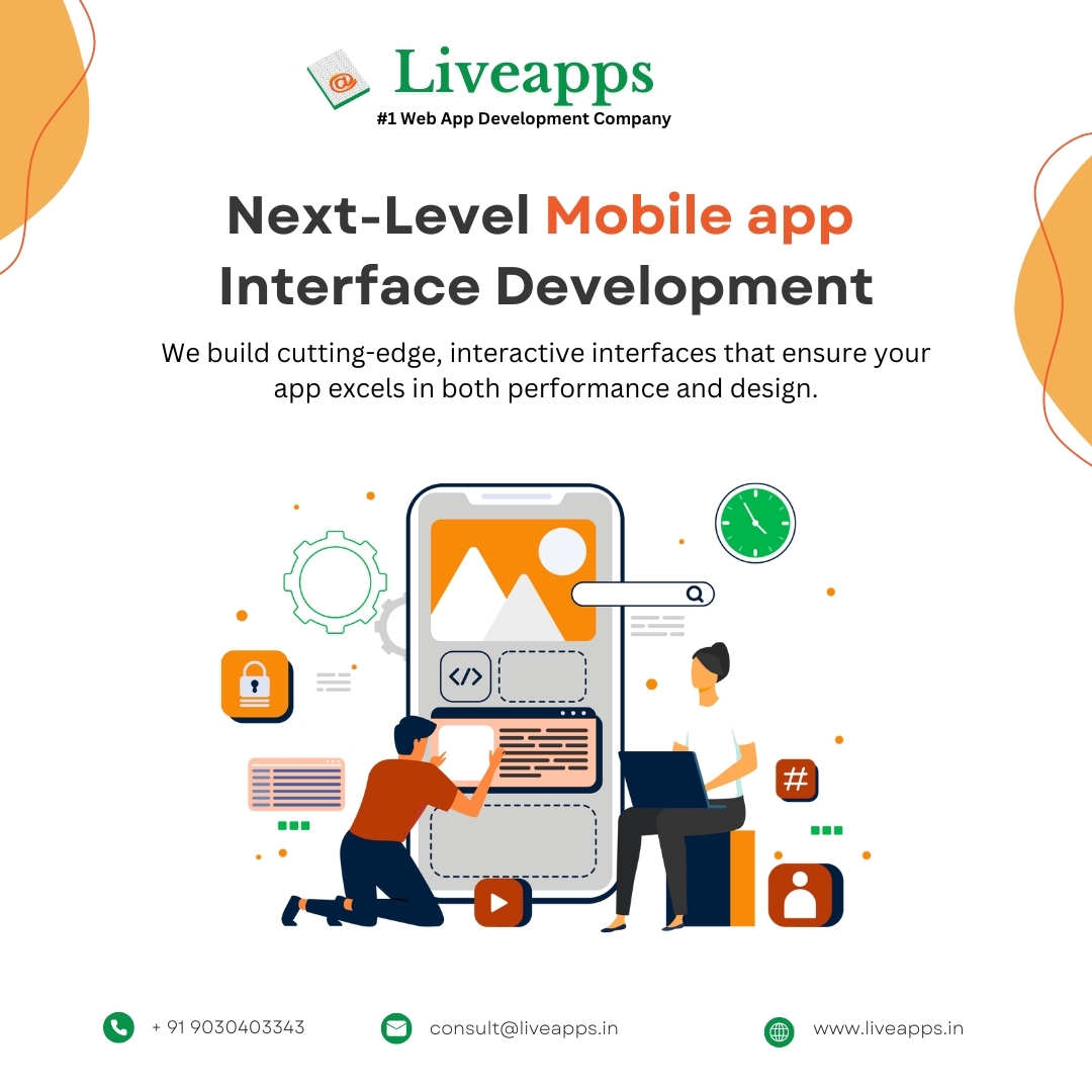 liveapps4's tweet image. @LiveAPPS Next-Level Mobile app Interface Development - Web Solutions, Web &amp;amp; Mobile Apps Innovation, E-commerce Marvels, Digital Marketing Mastery, IT Consultation.
#AppInterfaceDesign #NextLevelDesign #UserExperience #UXDesign #AppDevelopment #MobileAppDesign #TechSolutions