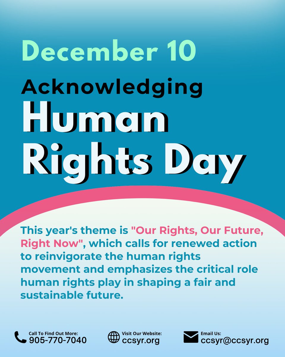 ccsyrorg's tweet photo. As 16 Days of Activism ends, we stand united on Human Rights Day for equality, justice, and safety. Thanks to your support #HER2024 raised $24k, and our work doesn’t stop here. Follow us to learn more about the programs we offer to empower women and create lasting change.
#ccsyr https://t.co/s8P6FiaSmz