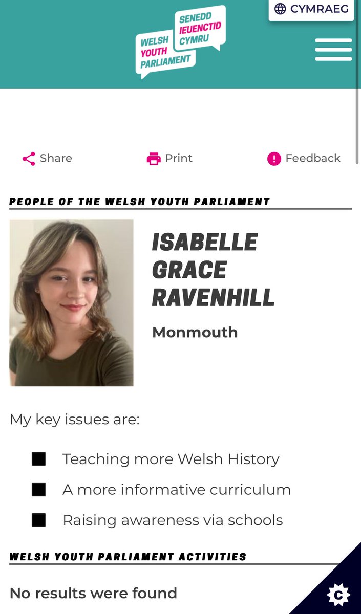 I'm happy to announce my success in the Welsh Youth Parliament election, and my membership as Monmouth's representative! 

I'd like to say a thank you to everyone who voted for me, and to everyone who helped spread the word that I was running. I wouldn't have done it without you.