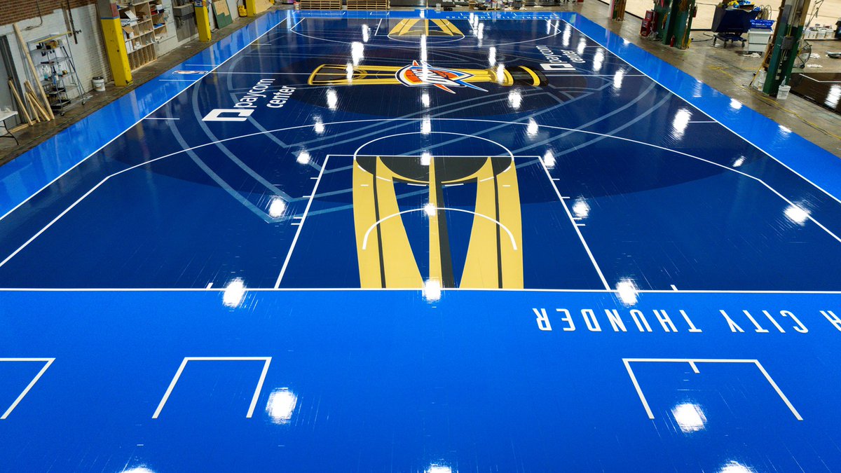 Praters Flooring (@pratersflooring) on Twitter photo The number one team in the West knows how to blend simplicity with style. We’re proud to unveil the <a href="/okcthunder/">OKC THUNDER</a> NBA Cup Court ⚡️
Go to our website to spark a conversation with us about your court ideas 💡 💻 The number one team in the West knows how to blend simplicity with style. We’re proud to unveil the <a href="/okcthunder/">OKC THUNDER</a> NBA Cup Court ⚡️
Go to our website to spark a conversation with us about your court ideas 💡 💻