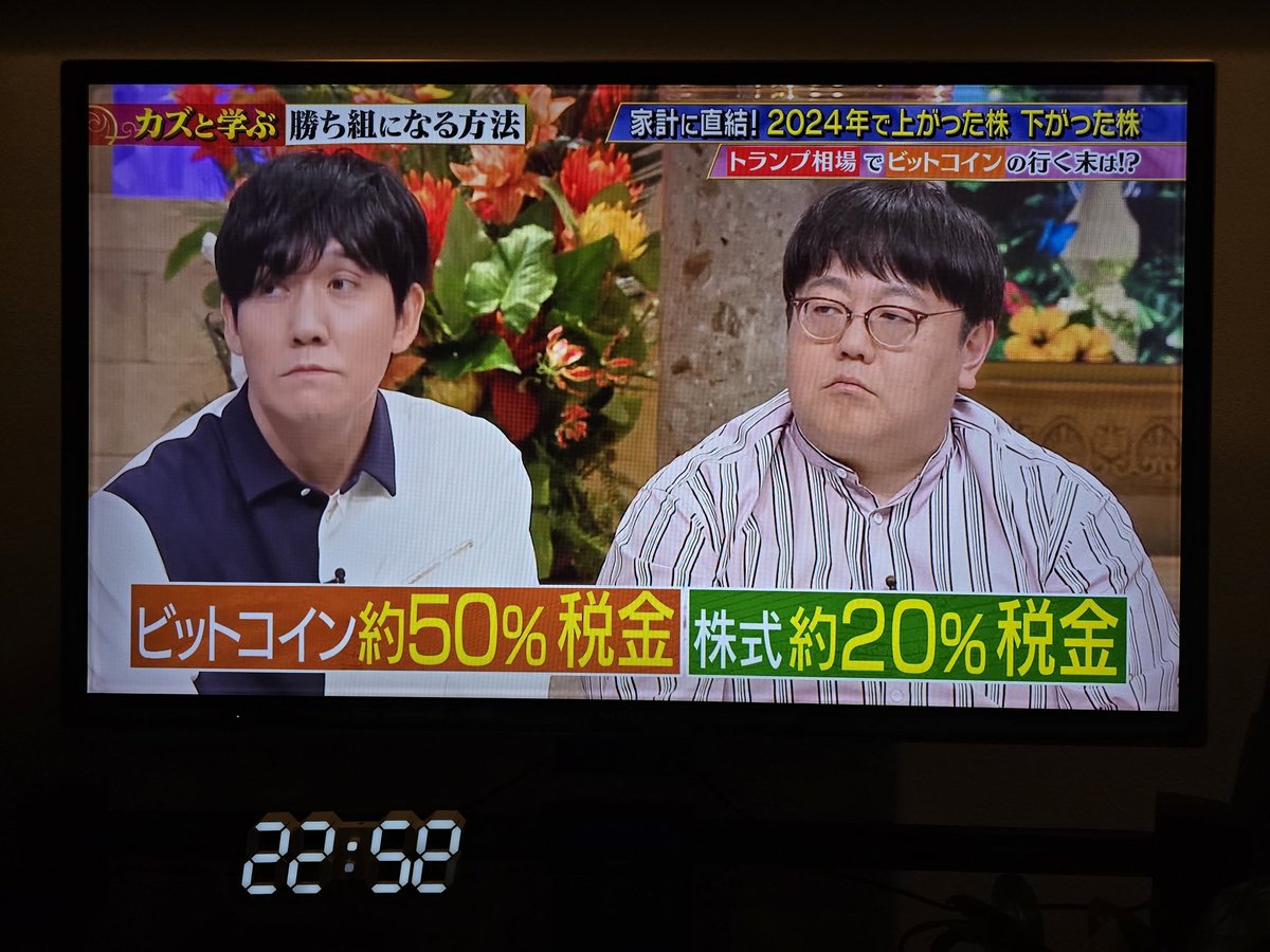 最新情報: 『カズレーザーと学ぶ』では、ビットコインの所得税が約50%であると全国放送で垂れ流した😱
