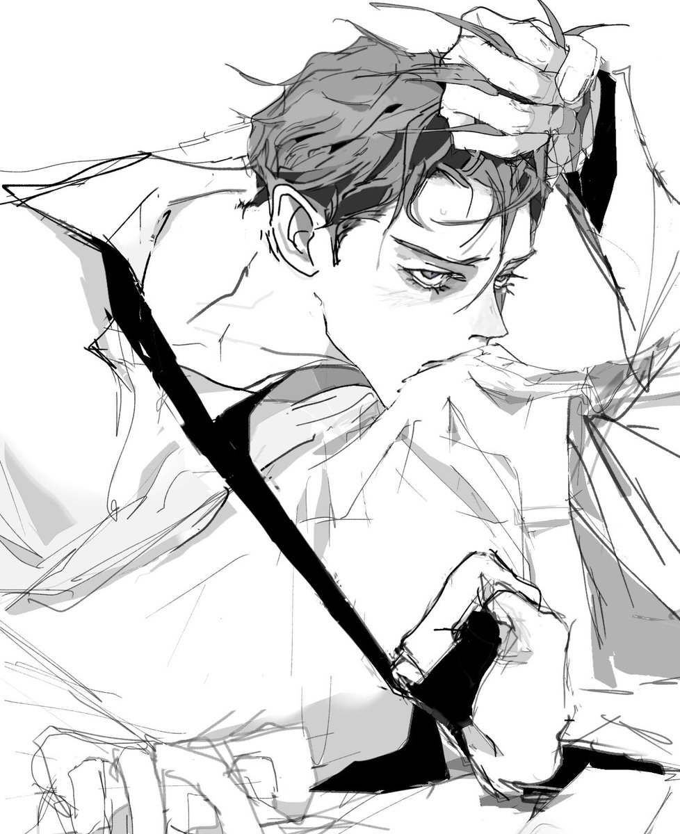 BnaWol's tweet photo. wip
64話読んだ時描いてたけど服描けなくて途中放置してたやつ

#病案本 #hexie https://t.co/LzVoe18Yrv