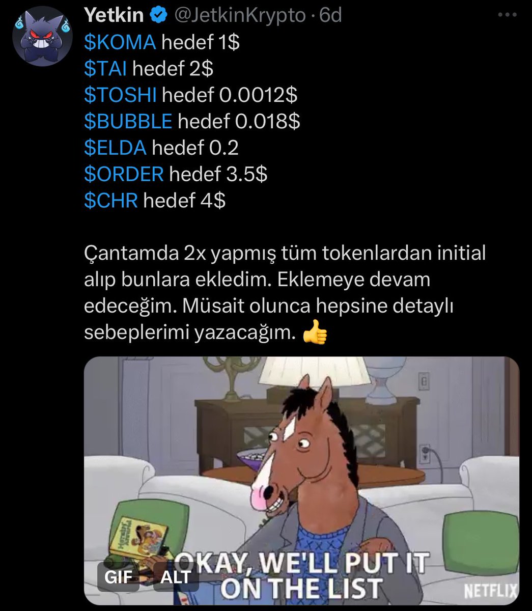 JetkinFinans's tweet photo. Boğa sepetimin son halini topluca yazayım. 

$RENDER $ZK $PEPE $SOL $SUI $KOMA $TAI $TOSHI $ELDA $ORDER $CHR $SEND

👉🏻 $FET $BLAST $POPCAT $TON $APT $STRK &amp; $CYBER %80 sattım. $BUBBLE airdropla satacağım. Doğru zamanda almıştık ve gelen kârlar yukarıdaki sepete yakıt oldu. 🔥🫡 https://t.co/dGKWIDbUhn