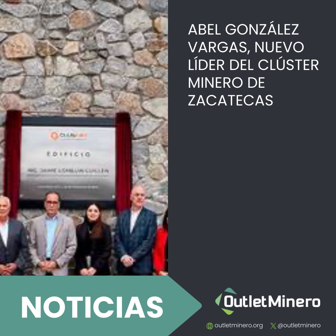 Outletminero's tweet photo. Abel González Vargas asume la dirección del Clúster Minero de Zacatecas, destacando su compromiso por fortalecer la minería en la región y enfrentar unidos los retos del sector. 🏗️ #Minería #Clusmin

Ver nota: https://t.co/kBXmKShCFq https://t.co/HioYKLzKJS
