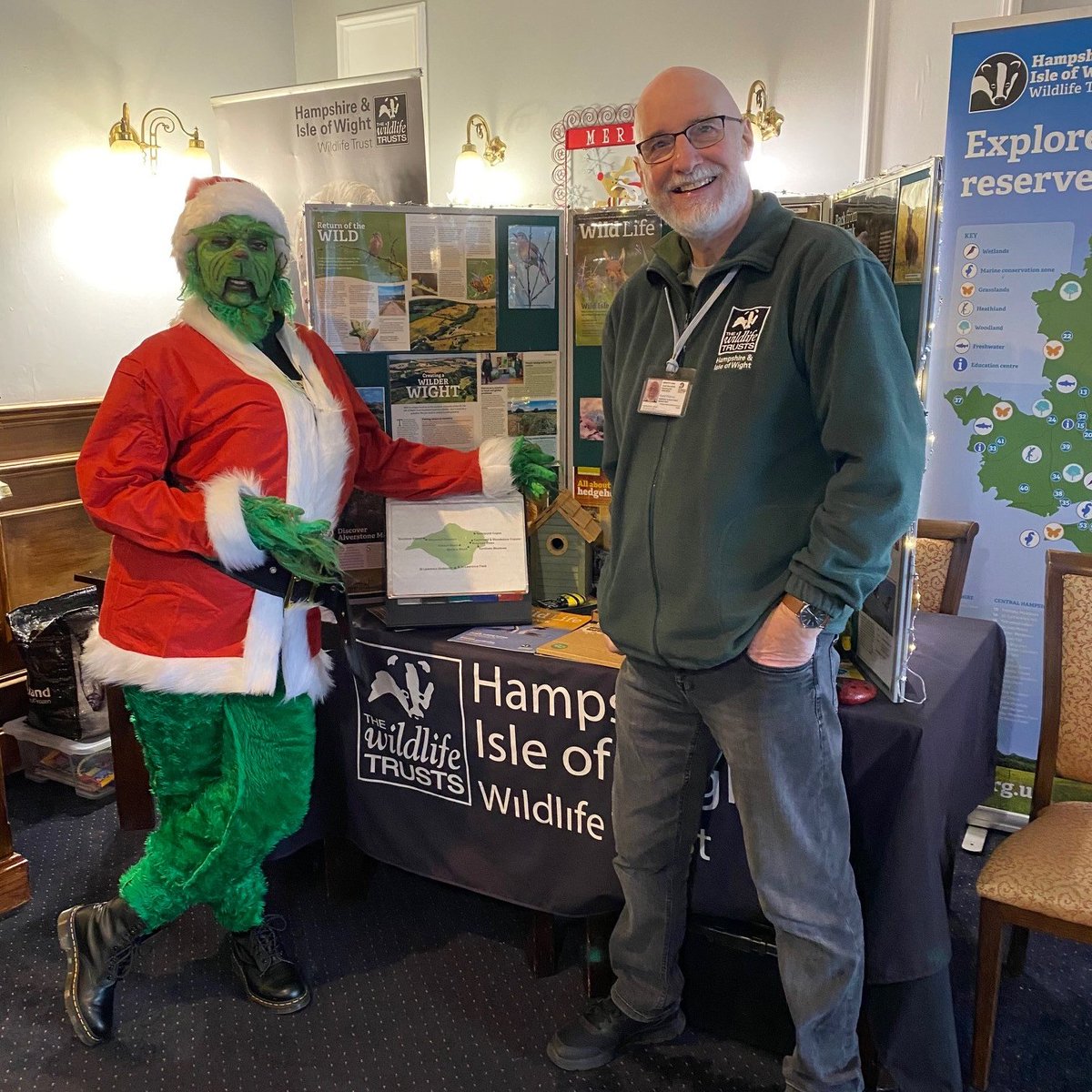 South West Wildlife Fundraising Ltd (SWWFL) (@wildlifesw) on Twitter photo A mischievous festive visitor to our <a href="/HantsIWWildlife/">Hampshire & Isle of Wight Wildlife Trust</a> stand at the Ocean View Hotel, Shanklin, Isle of Wight on Sunday! David, a dedicated membership fundraiser for his local Wildlife Trust for many years, took it all in his stride! πππΎ
#IsleofWight A mischievous festive visitor to our <a href="/HantsIWWildlife/">Hampshire & Isle of Wight Wildlife Trust</a> stand at the Ocean View Hotel, Shanklin, Isle of Wight on Sunday! David, a dedicated membership fundraiser for his local Wildlife Trust for many years, took it all in his stride! πππΎ
#IsleofWight