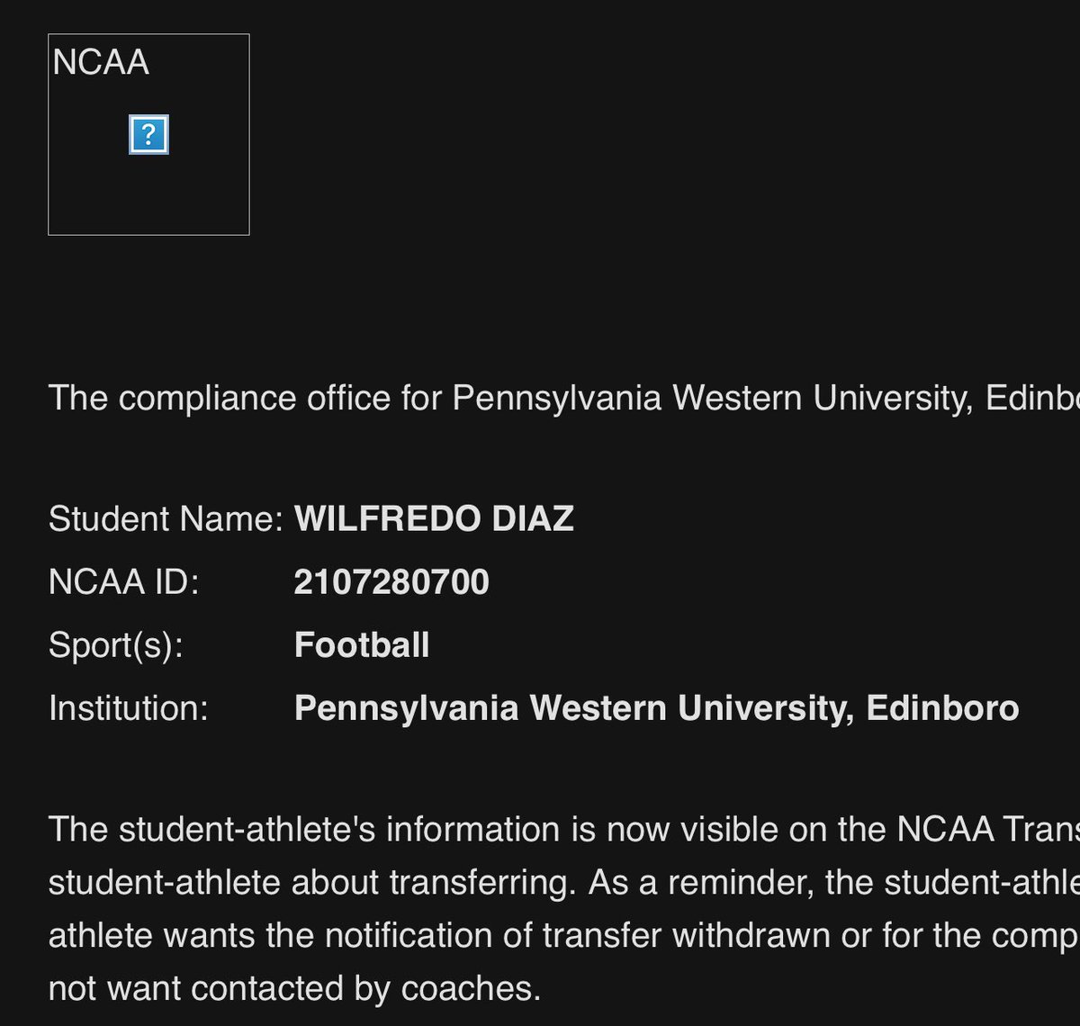 Wilfredo Dominick Diaz tweet media