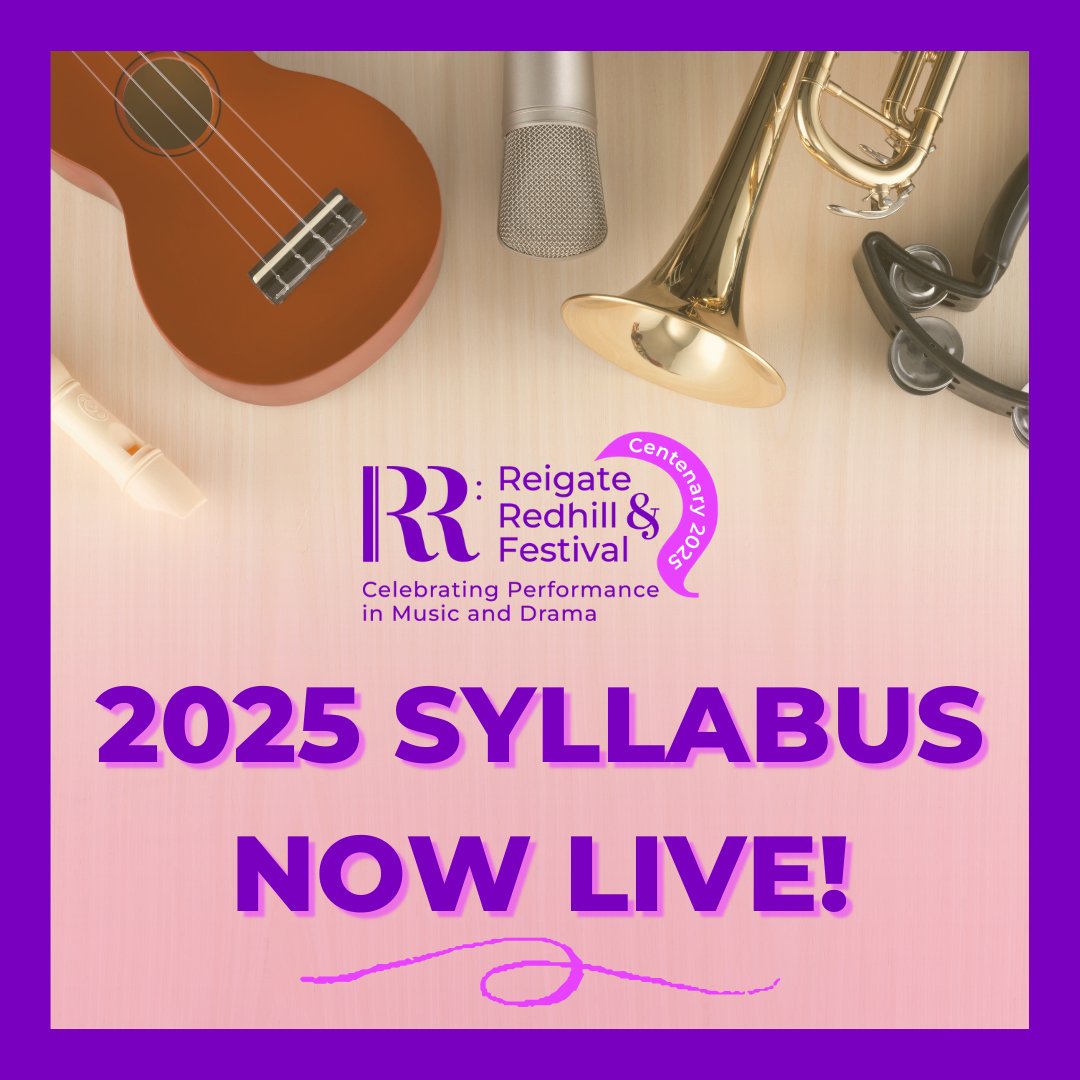 Our 2025 Syllabus is now live!

This year’s Festival includes all of our usual friendly classes for musicians, singers, actors and reciters as well as a host of special events to celebrate our centenary.

Entries open on January 1st!

rrfestival.org/syllabus/