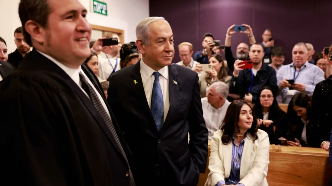Israeli Prime Minister Netanyahu in court
Israeli Prime Minister Benjamin Netanyahu appeared in Tel Aviv District Court on Tuesday (December 10) to testify in multiple corruption cases. See More..todaynews2405.blogspot.com/2024/12/israel…
