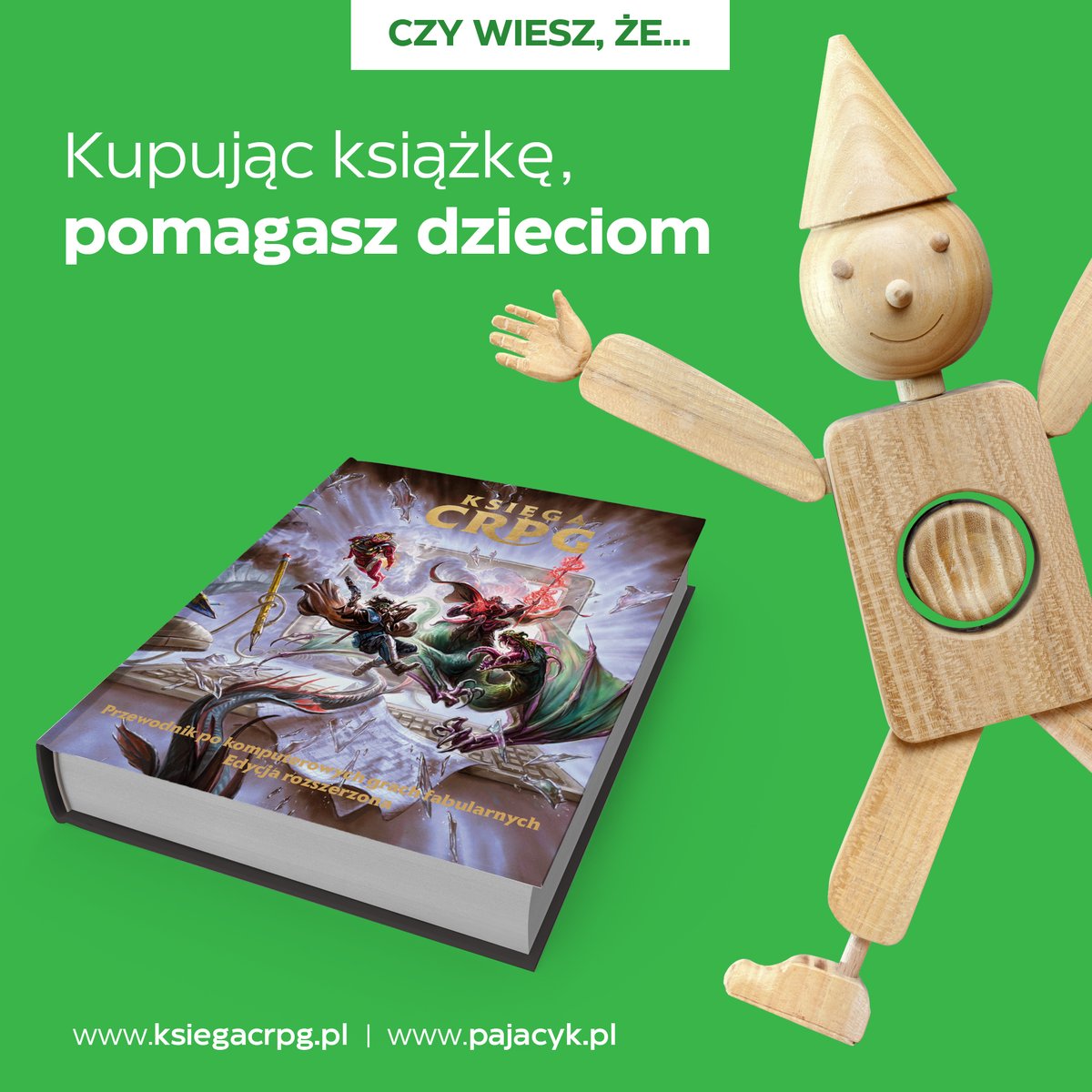 Gamebook Wydawnictwo (@gamebookpl) on Twitter photo „Księga CRPG” cieszy się ogromnym zainteresowaniem, a to oznacza, że na początku 2025 roku, w imieniu <a href="/felipepepe/">Felipe Pepe - on bluesky now - se fode Musk</a> oraz wolontariuszy pracujących nad książką, będziemy mogli wesprzeć program Pajacyk od <a href="/PAH_org/">Polska Akcja Humanitarna (PAH)</a> - dziękujemy za zaufanie. „Księga CRPG” cieszy się ogromnym zainteresowaniem, a to oznacza, że na początku 2025 roku, w imieniu <a href="/felipepepe/">Felipe Pepe - on bluesky now - se fode Musk</a> oraz wolontariuszy pracujących nad książką, będziemy mogli wesprzeć program Pajacyk od <a href="/PAH_org/">Polska Akcja Humanitarna (PAH)</a> - dziękujemy za zaufanie.