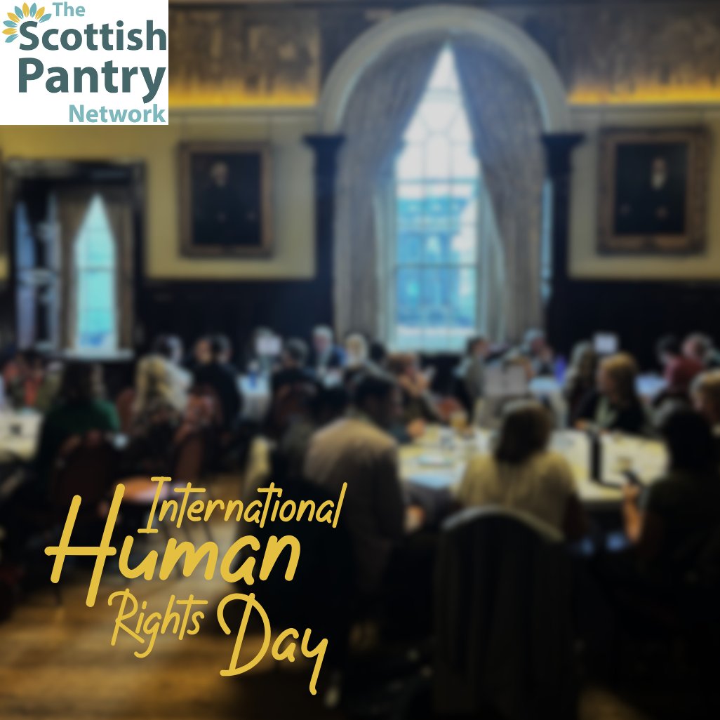 In honour of #InternationalHumanRightsDay, we are advocating for a Scotland where everyone has the right to food ✔🚨

Human rights can empower individuals and communities to forge a better tomorrow. 

Visit our website today ⬇
scottishpantrynetwork.org.uk

#HumanRights #rights