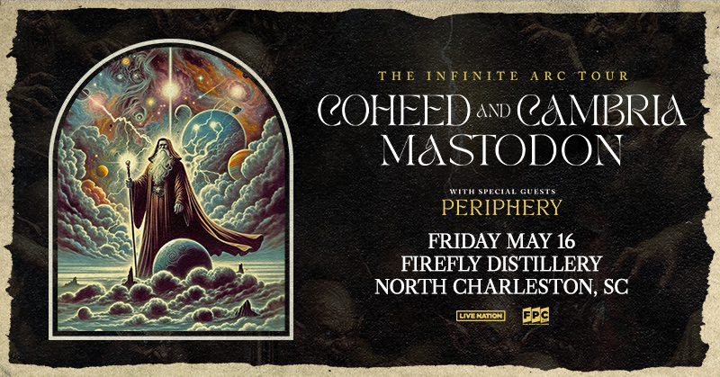 my98rock's tweet photo. Just announced: @Coheed and Cambria, @Mastodonrocks, and @Peripheryband are coming to @HomeofFirefly #NCHS on Friday 5/16 for an epic night of loudness on The Infinite Arc Tour! 📷📷📷 Tickets on sale Fri 12/13 10am 📷: https://t.co/yXD4VqdtSd https://t.co/JIe5eexm7E
