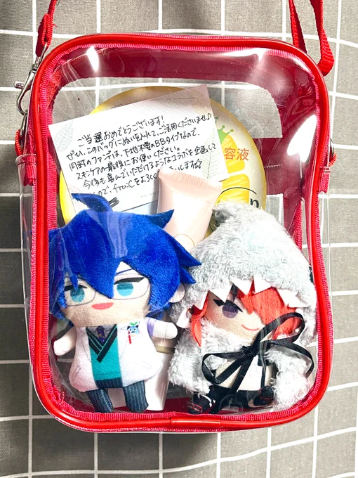 #にじフルーシー当選した推し活バッグと毛穴消しファンデが届きました〜!ありがとうございます!美容液と共に愛用させていただきます 