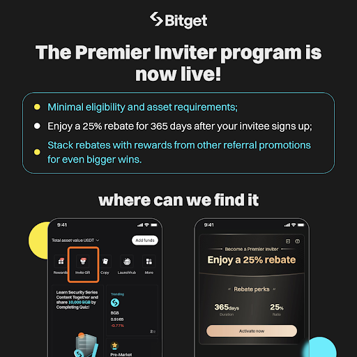 BLCAcademy's tweet photo. 🌟 Thank You for Supporting Bitget!
To celebrate, we’re introducing the Premier Inviter Program:
💰 Up to 25% commission
🕒 Earnings for 365 days
👉 Details: https://t.co/77Eunk191g
👉 Sign up: https://t.co/ofkXI3G0pt
#Bitget #CryptoEarnings #PremierProgram https://t.co/xxZ3y7iZNm