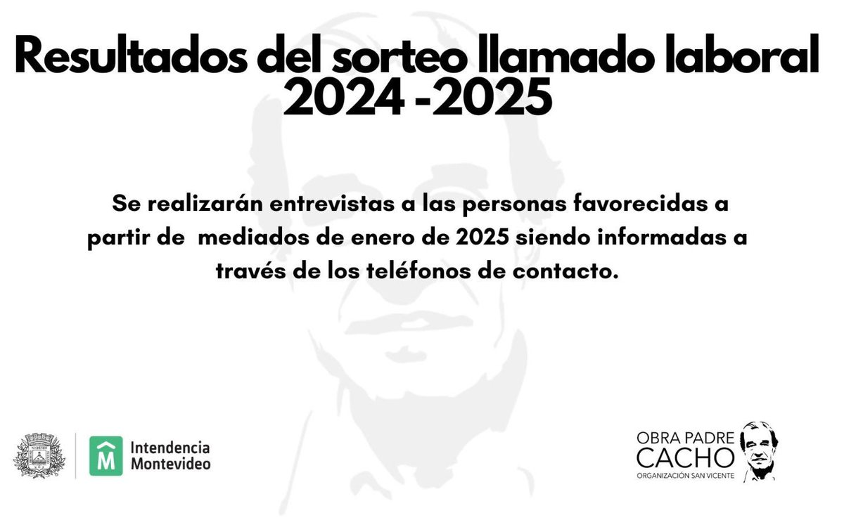 ObraPadreCacho's tweet photo. Atención ‼️ 
Resultados del sorteo llamado laboral 2024-2025👇👇 https://t.co/f6Qr8rkMZ6