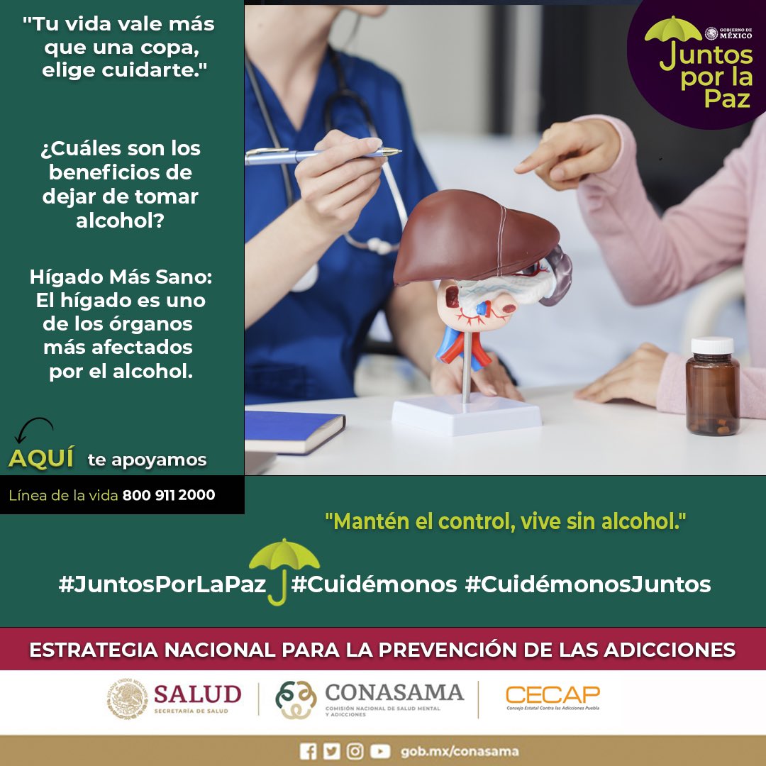 CECAPoficial's tweet photo. El hígado es uno de los órganos más afectados por el alcohol, ya que es el encargado de procesarlo y eliminarlo del cuerpo. Al reducir o eliminar el consumo de alcohol, das un respiro a tu hígado, ayudándolo a mantenerse saludable y funcionando de manera óptima. https://t.co/dvBL8n5ktx