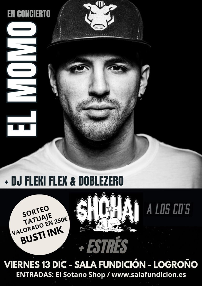 El Momo (@elmomo86) on Twitter photo Este viernes nos vemos en Logroño! Entradas en: woutick.es/evento/58050/e… Este viernes nos vemos en Logroño! Entradas en: woutick.es/evento/58050/e…