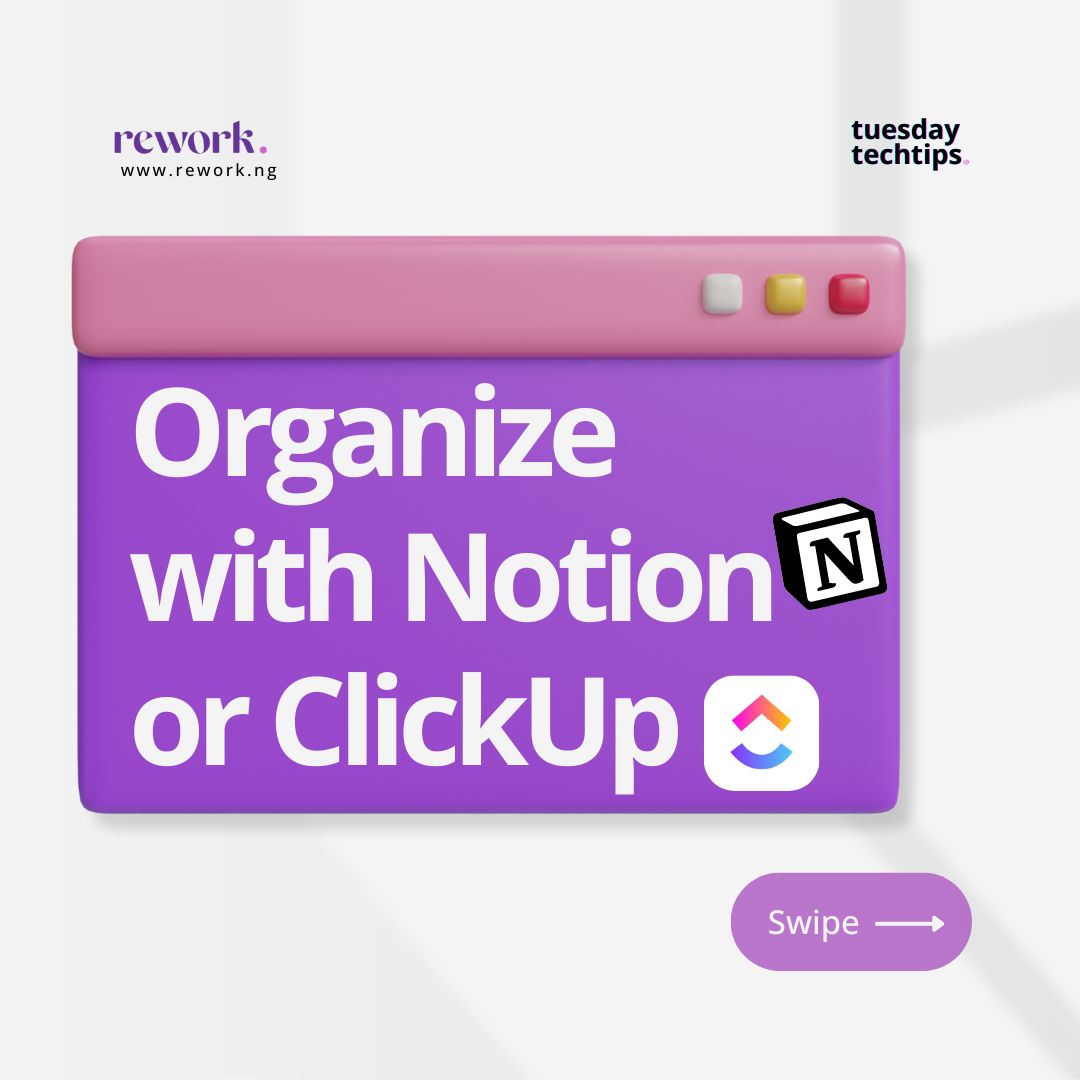 reworkng's tweet photo. Stay organized, productive and reworked🙂
#rework
#techtips
#productivity https://t.co/ae0qeUh2Qt