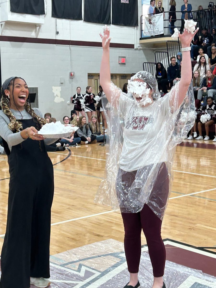 WestWlooIA's tweet photo. Wahawks raised money for UI Children’s Hospital by selecting teachers to pie! These were their selections! #OneWahawk #ForTheKids https://t.co/BVtlvHqWEx