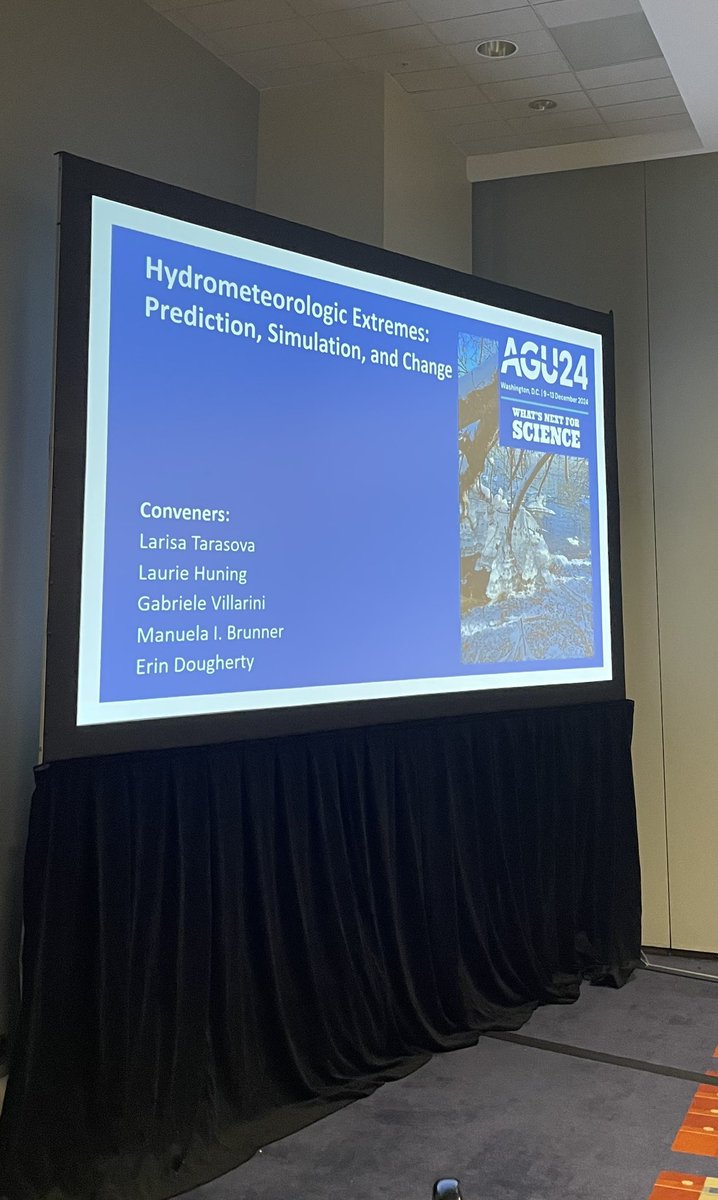 lytarasova's tweet image. Thanks everyone for a lovely discussion yesterday at the orals #Hydrometeorological #extremes 🌊💧☀️🔥 today we continue with the posters ALL DAY ⭐️ Come chat with our amazing presenters in Hall B-C #AGU24  @DrGVillarini @LaurieHuning @ManuelaIBrunner @edougherty_