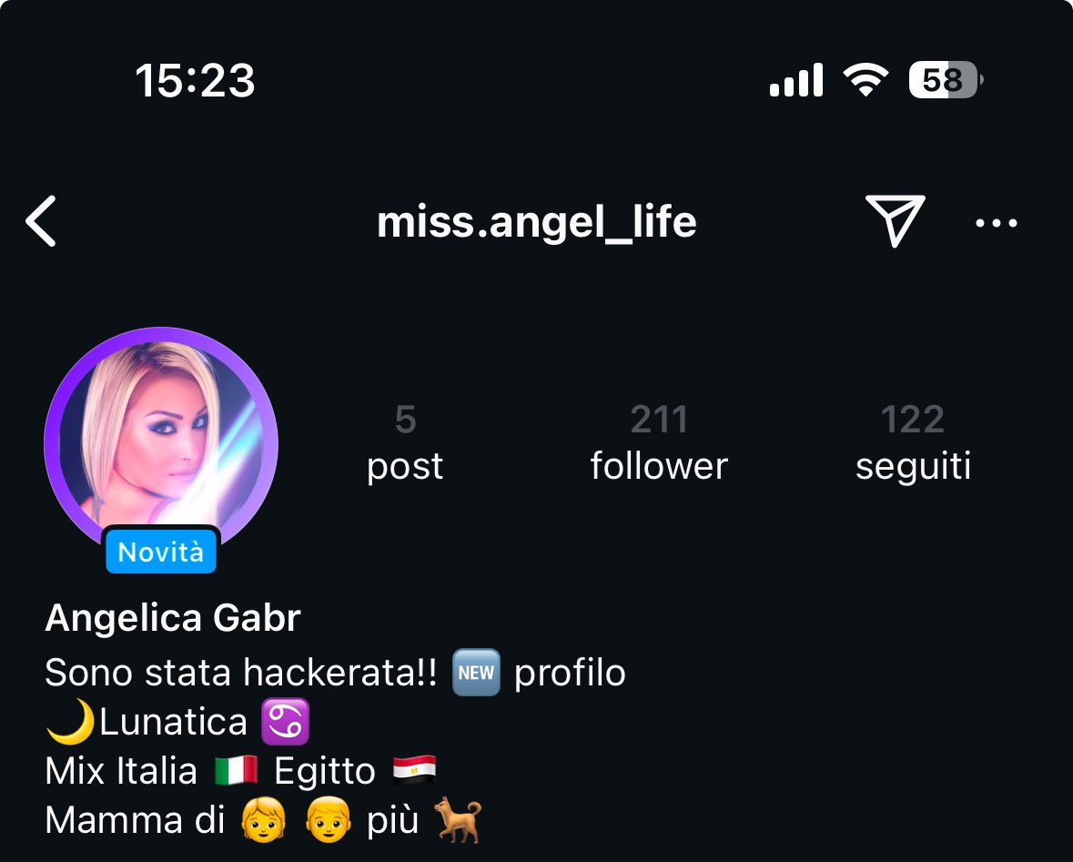 Profilo creato tra l’altro palesemente da Corona o simili ahahahha aiuto