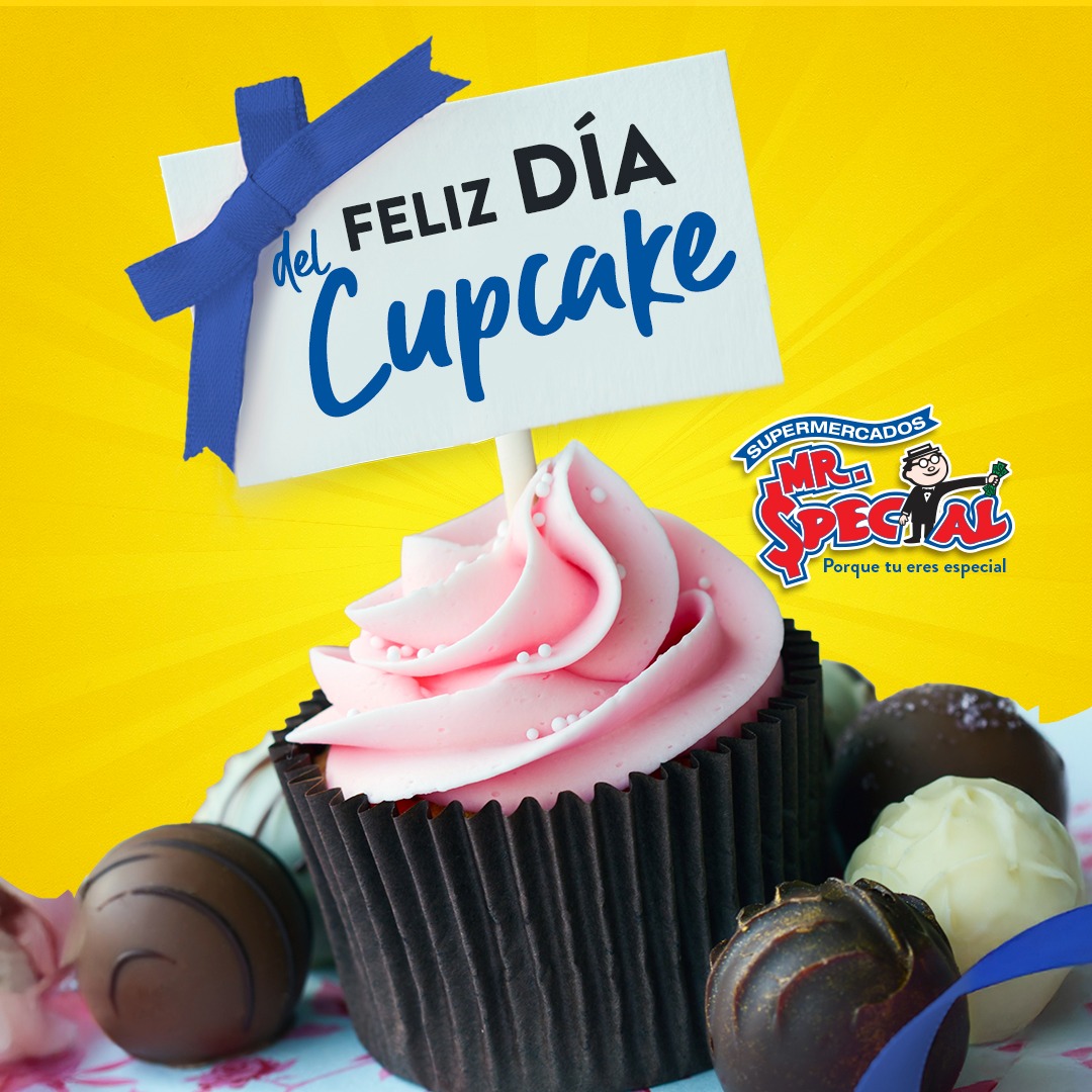 MrSpecial_PR's tweet photo. Hoy es el Día del Cupcake 🧁✨, esa pequeña dosis de felicidad que cabe en una mano. ¿Qué esperas para celebrar con tu favorito? ¡Cupcake it easy! 😄 https://t.co/MCYshUZOAu