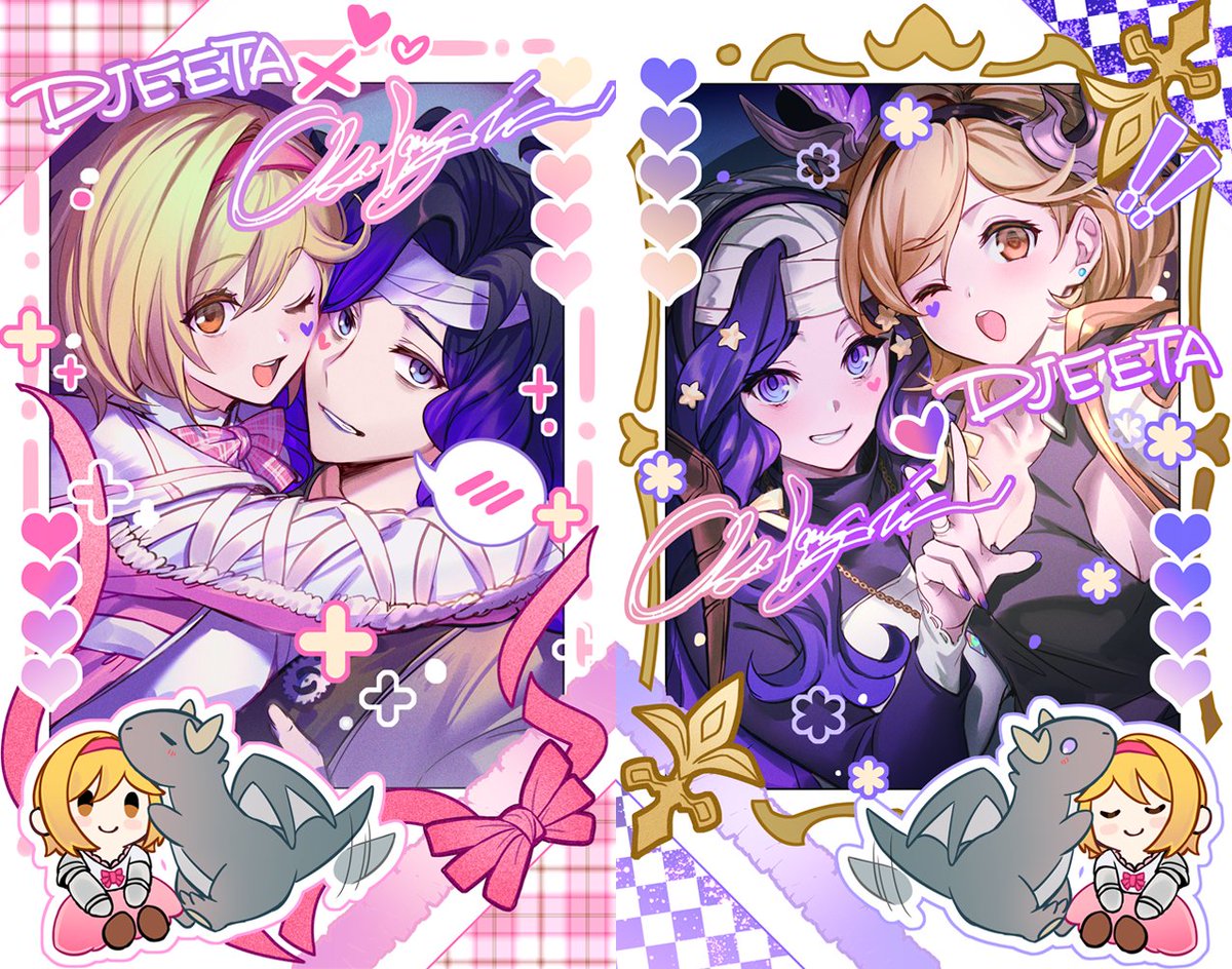 #グラブルファンアート 
PN：リング
グラフェス2024開催おめでとうございます！！
楔たちのフォトカード本当に可愛かったです！思わずオロロジャイアとジータちゃんのツーショットを妄想してしまいました〜