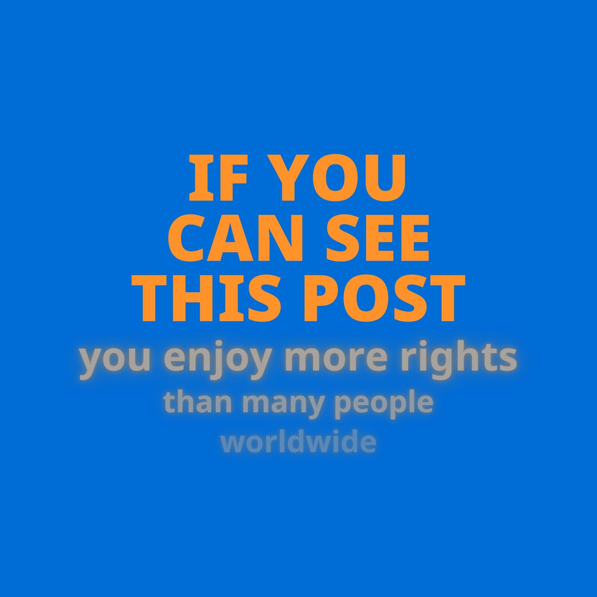 Information means freedom. Everyone has the right to access information and knowledge. We campaign to protect #humanrights – locally and globally.🌍