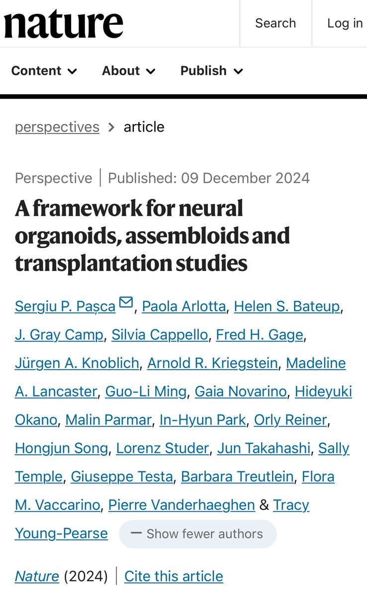 Sergiu P. Pasca (@sergiu_p_pasca) on Twitter photo The <a href="/CSHL/">Cold Spring Harbor Laboratory</a> conference on neural stem cell models and human development coincides this year with the publication of a consortium effort in <a href="/Nature/">nature</a>.
This article outlines a framework for experiments with #organoids, #assembloids #transplantation from quality control and integrity The <a href="/CSHL/">Cold Spring Harbor Laboratory</a> conference on neural stem cell models and human development coincides this year with the publication of a consortium effort in <a href="/Nature/">nature</a>.
This article outlines a framework for experiments with #organoids, #assembloids #transplantation from quality control and integrity