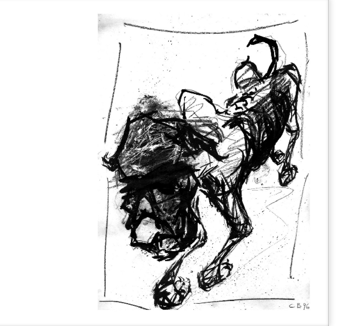 After a while I became more adept at making these drawings  and because of this they seemed to  get  more illustrative and lost their raw quality  I'd originally  sought  and gradually  lost  interest  in making  them.

Excerpt from Chris Burns KINGDOM 2009