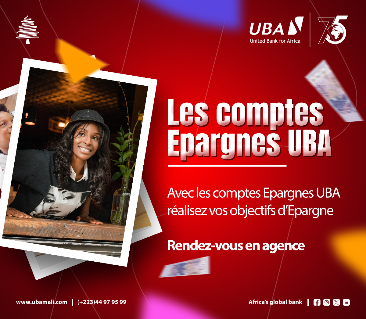 UBA_Mali's tweet photo. Préparez votre avenir dès aujourd’hui ! Plus tôt vous commencez à planifier, mieux c’est ! Ouvrez et activez votre compte épargne UBA !
📍Pour tout besoin d'info📞+223 44 97 95 99
#UbaMali #compteuba #AfricasGlobalBank https://t.co/Cc6jTRyc33