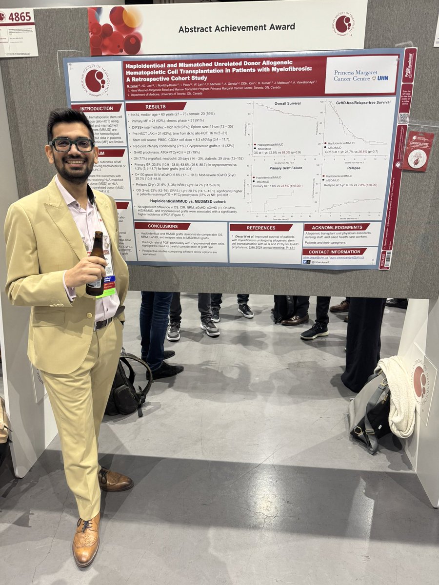 Nico Gagelmann (@nicogagelmann) on Twitter photo He owns his posters <a href="/nihardesai89/">𝗡𝗶𝗵𝗮𝗿 𝗗𝗲𝘀𝗮𝗶 MD, DM</a> !
Congrats to my friend on 3 terrific presentations in one poster session🎉
#ASH24 <a href="/ASH_hematology/">ASH</a> <a href="/Haemophage/">Arjun D. Law</a> He owns his posters <a href="/nihardesai89/">𝗡𝗶𝗵𝗮𝗿 𝗗𝗲𝘀𝗮𝗶 MD, DM</a> !
Congrats to my friend on 3 terrific presentations in one poster session🎉
#ASH24 <a href="/ASH_hematology/">ASH</a> <a href="/Haemophage/">Arjun D. Law</a>