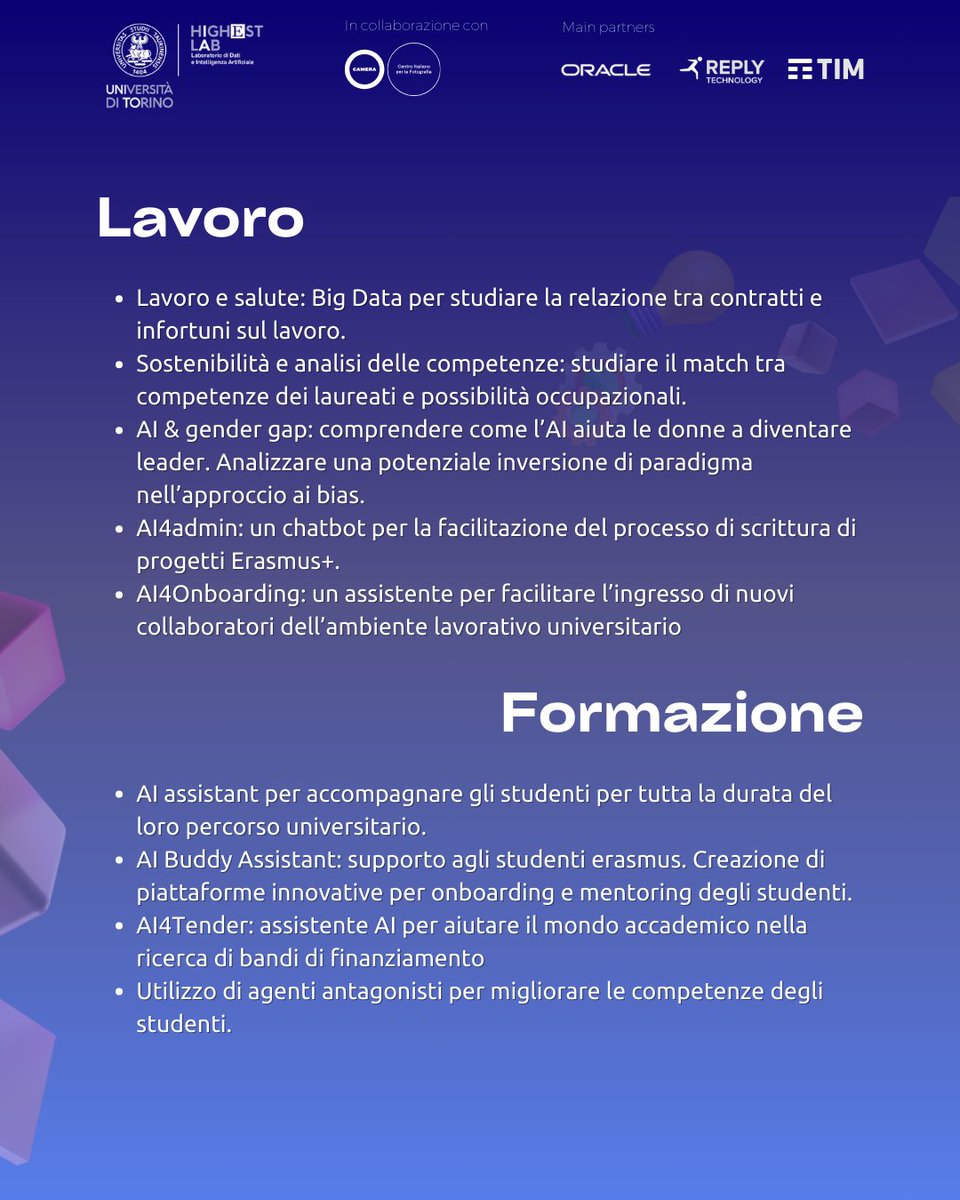 PaolaPisano77's tweet photo. 📅 Domani ore 11:00 inauguriamo #HighEStLab, il nuovo laboratorio di #BigData e #IntelligenzaArtificiale dell’@Unito. Realizzato #Oracle, #TechnologyReply  &amp; #TIMEnterprise per trasformare l’#AI in una tecnologia di opportunità per la società, l’economia e l’ambiente. 🌍✨ https://t.co/Q8uhwKRuvn