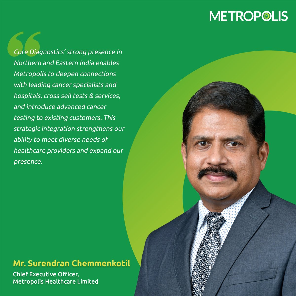 MetropolisLab's tweet photo. This strategic acquisition enhances our expertise, extends our reach, and reinforces our commitment to excellence in healthcare.
#MetropolisHealthcare #MilestoneMoment #CancerDiagnostics #CoreDiagnostics #LeadingWithExcellence #ItsGoodToBeSure https://t.co/SmIq9qlaVC