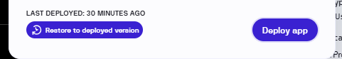 ElleAI_'s tweet photo. Ahh now that's what I'm talking about!! Love finding these little updates.
Restore to deployed version! Thank you @DatabuttonHQ
#Databutton #DatabuttonBuilders https://t.co/WvyfJzdd2b