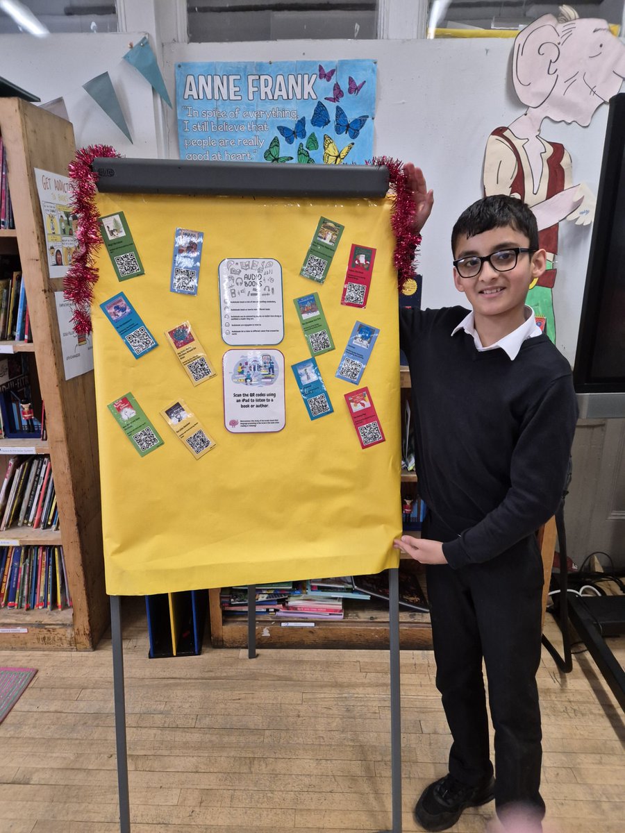 Miss_Bachell's tweet photo. The @LorneStreetPS Reading Champions spent an afternoon getting the library ready for our final weeks before Christmas, including putting up and decorating the tree and M did a great job displaying our QR codes for winter audiobooks. Definitely starting to feel festive! 🎄📚 https://t.co/STU96y7MQB