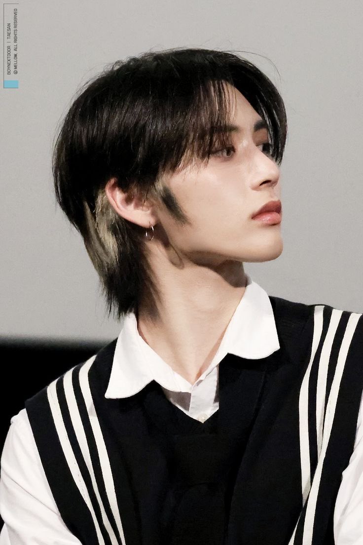 taesanvi's tweet image. han taesan with his oreo hair