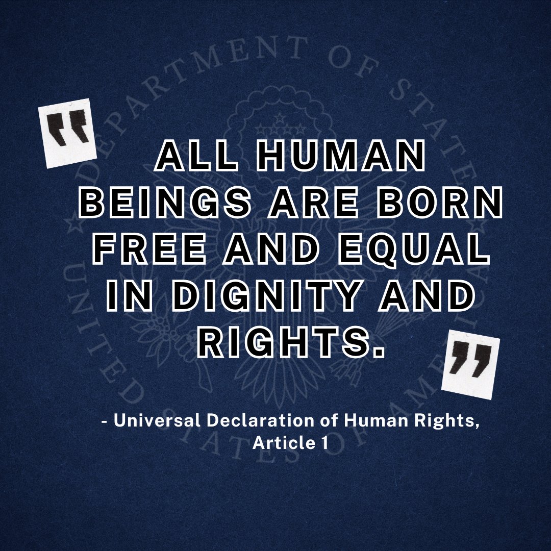 On #HumanRightsDay, CSO reaffirms our commitment to the protection of human rights and the promotion of freedom. The strengthening of respect for human rights and individual dignity prevents conflict and promotes stability, advancing the security and prosperity of Americans and