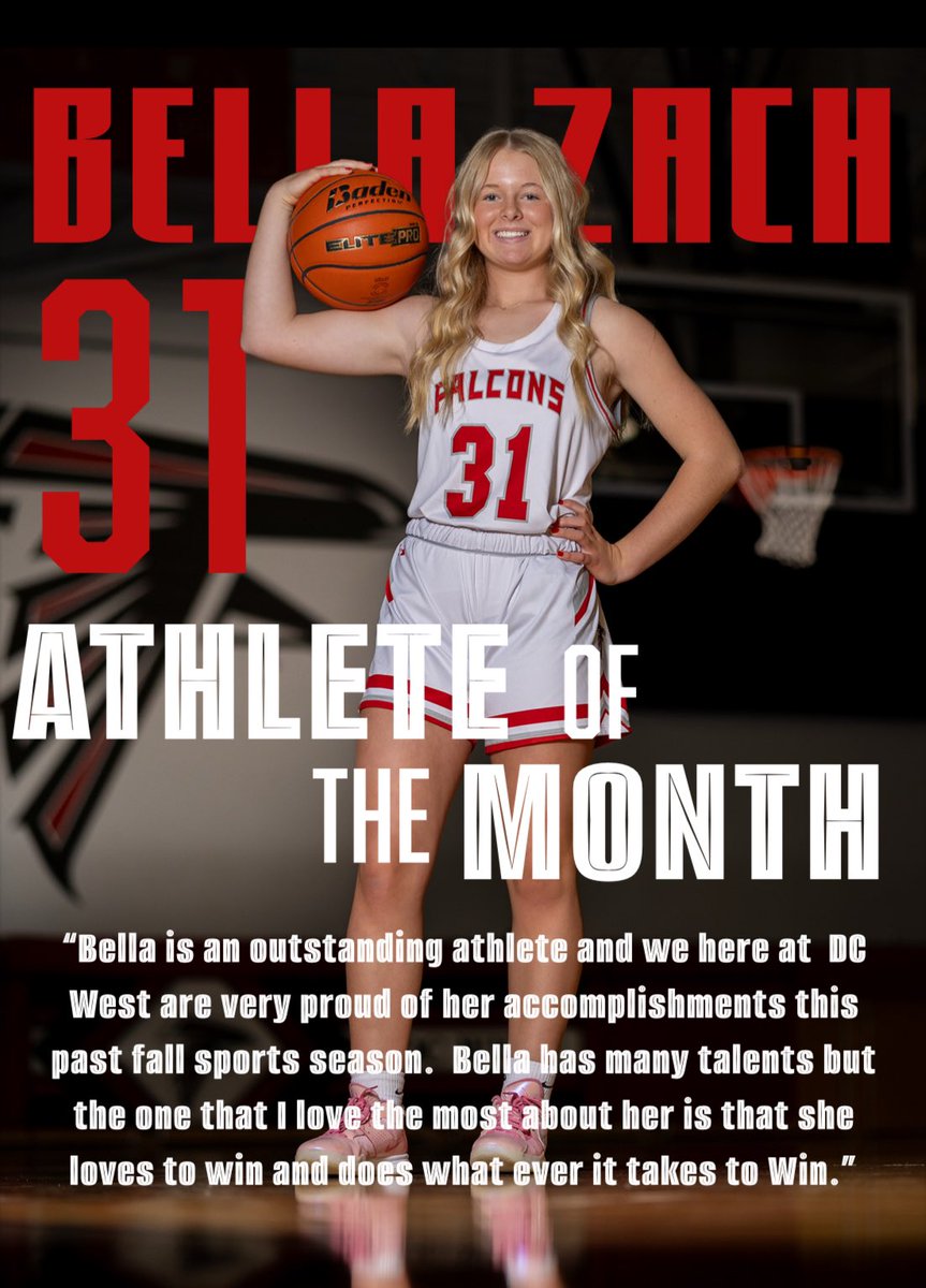 Congrats to our November Athletes of the Month: Nolan Asher &amp; Bella Zach! #dcwestpride #RiseUp