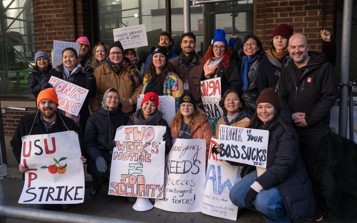 USU has bargaining today—for the first time since the strike began—with the International starting at 11am, so our picket will be delayed until the session ends! Stay tuned for updates. ✊🔥

📸 Jonathan Bloom
