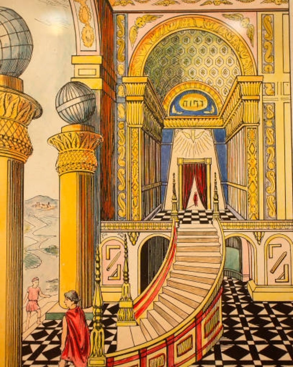 CoMasonry's tweet photo. The Middle Chamber of King Solomon's Temple can only be reached by way of a Winding Staircase, emblematical of the twists and turns of life that all are subject to but that only the Mason is taught to overcome... https://t.co/qFVTw4boaY