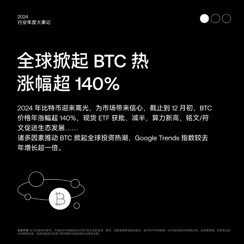 okxchinese's tweet photo. 📅充满期待与挑战的2024，减半、Meme热、安全、升级、新生态崛起……每一轮跌宕起伏，都牵动无数人的神经

一起翻阅海报，回顾2024币圈大事记，让我们共同期待2025的来临！ #BuildWithOKX 

2024行业年度大事记 Part.1⬇️