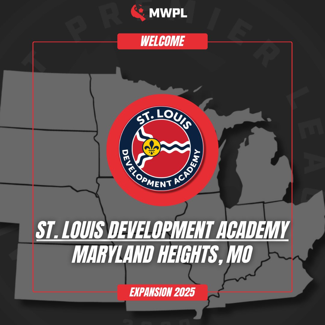 midwestpl's tweet image. 𝐄𝐗𝐏𝐀𝐍𝐒𝐈𝐎𝐍 𝟐𝟎𝟐𝟓

We are thrilled to welcome St. Louis Development Academy to the MWPL for the 2025 season! 🔴⚫

Based in Maryland Heights, MO, SLDA is set to compete in the Gateway Conference.

📢🔗:  midwestpl.com/2024/12/10/st-…

#MidwestGrown