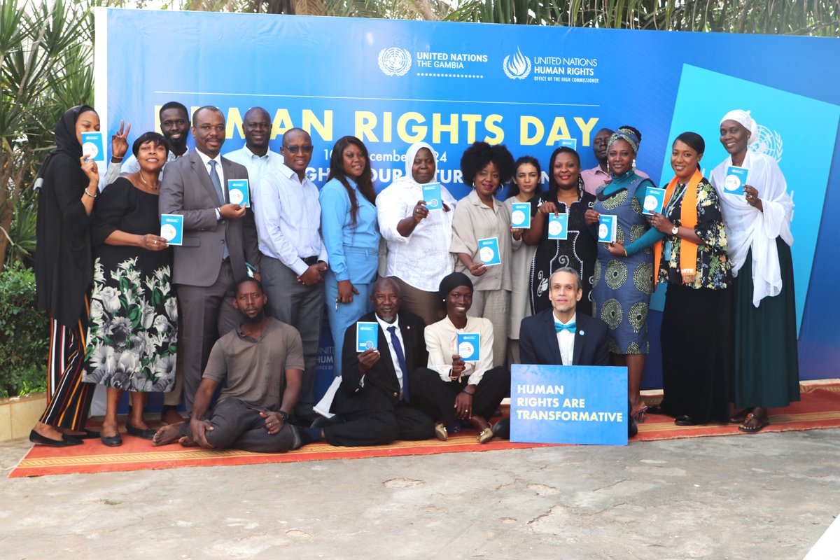 UNGambia's tweet photo. Every human deserves dignity. Every voice matters.

On #HumanRightsDay, we recommit to our shared promise: protecting the fundamental rights that unite us, challenge us, and ultimately define our humanity.

By coming together, we can build a world of justice, equality, and hope. https://t.co/zUroDTSRLb