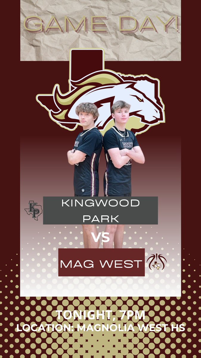 Game day in the Arena! Your Mustangs welcome Kingwood Park! Come out tonight and watch what we are sure will be a slobber-knocker!
