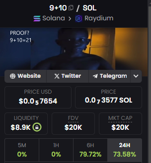 Wen $21k Market Cap?

CA: ACSaczpXZkzB39FDEfnqt66X5L52yL7fwdvQUh5NQosM