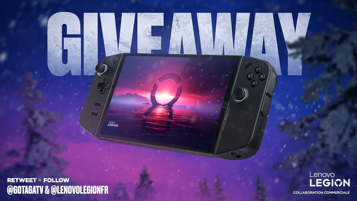 GotagaTV (@gotagatv) on Twitter photo C’est le début des cadeaux de Noël en avance ! 🎄
Tentez de gagner la console portable Legion Go de <a href="/LenovoLegionFR/">Lenovo Legion France</a> 🎮
RT & Follow <a href="/GotagaTV/">GotagaTV</a> et <a href="/LenovoLegionFR/">Lenovo Legion France</a>
TAS le 17/12 C’est le début des cadeaux de Noël en avance ! 🎄
Tentez de gagner la console portable Legion Go de <a href="/LenovoLegionFR/">Lenovo Legion France</a> 🎮
RT & Follow <a href="/GotagaTV/">GotagaTV</a> et <a href="/LenovoLegionFR/">Lenovo Legion France</a>
TAS le 17/12