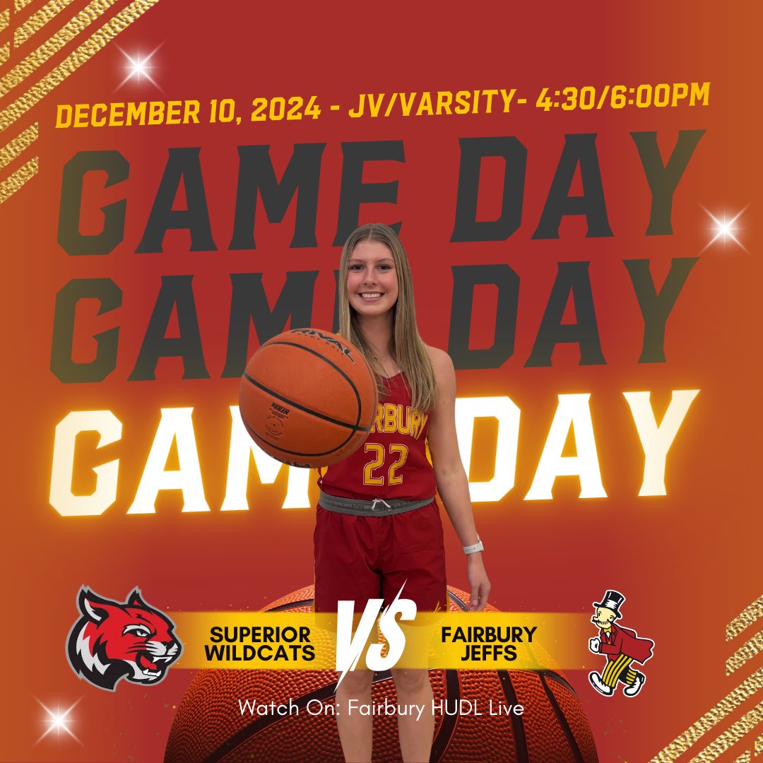 Gameday vs Superior 🏀

Come out to support your Lady Jeffs!!

🕟 JV: 4:30 pm
🕢 V: 6:00 pm

📹: fan.hudl.com/usa/ne/fairbur…
#JeffPride