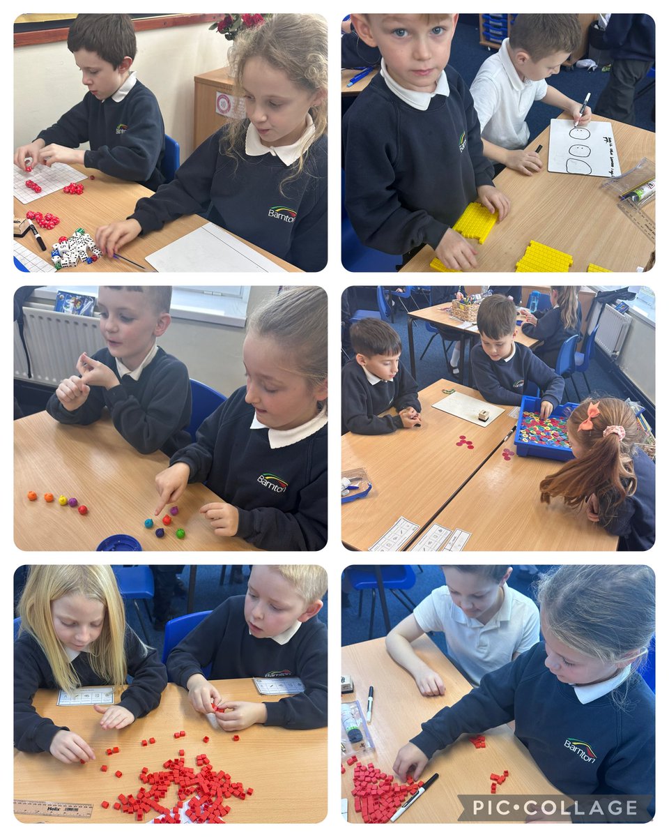 Yesterday morning during Maths, we worked super hard to split our objects into equal groups. 🧮 We then thought about the difference between sharing and grouping. Great job everyone! ⭐️ <a href="/BarntonMissR/">Miss Rutter</a>