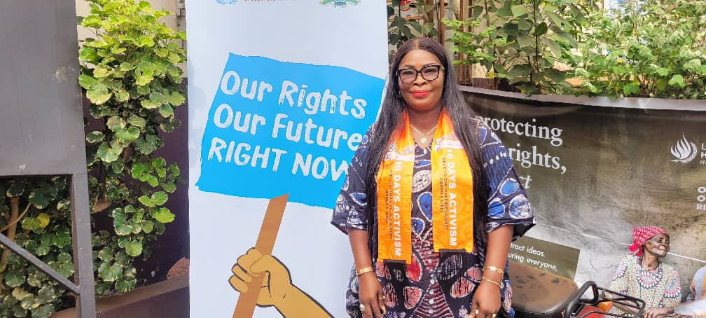 UNSierraLeone's tweet photo. At the celebration of #HumanRightDay & end of 16 Days of Activism in Waterloo today, the Res Coord @swakana99 launches the global campaign “Our Rights! Our Future!!Right Now!!! These campaigns prove what we can be achieve when united behind a shared vision of equality & justice https://t.co/7urPqYfbYz